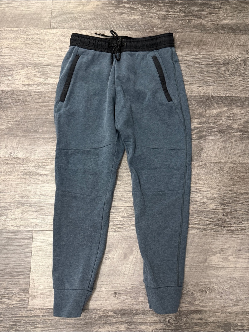 American Eagle Outfitters Slate Blue Jogger Pants with Black Trim